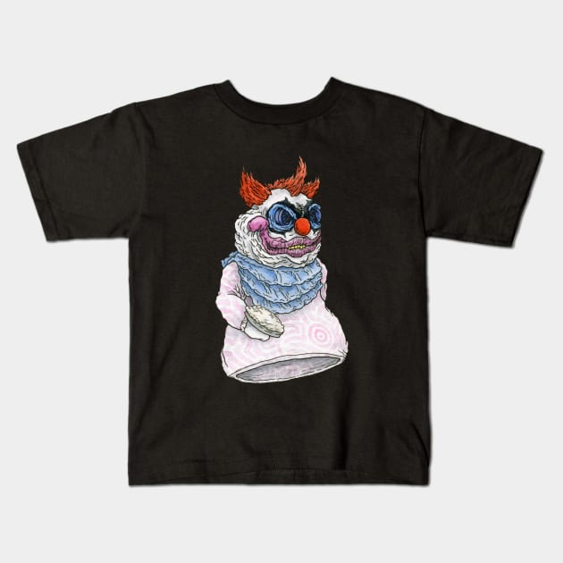 Fatso, Killer Klowns - Horror Hand Puppet Kids T-Shirt by ScottBokma